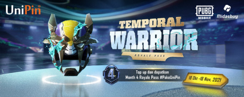 Dapatkan Royale Pass M4 Temporal Warrior PUBGM Terbaru di UniPin!